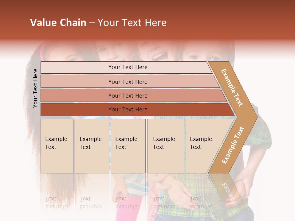 Schoolgirl Elementary Together PowerPoint Template