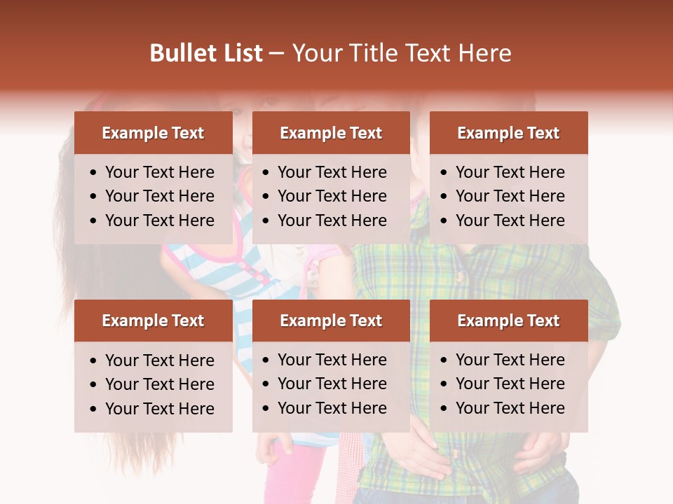 Schoolgirl Elementary Together PowerPoint Template