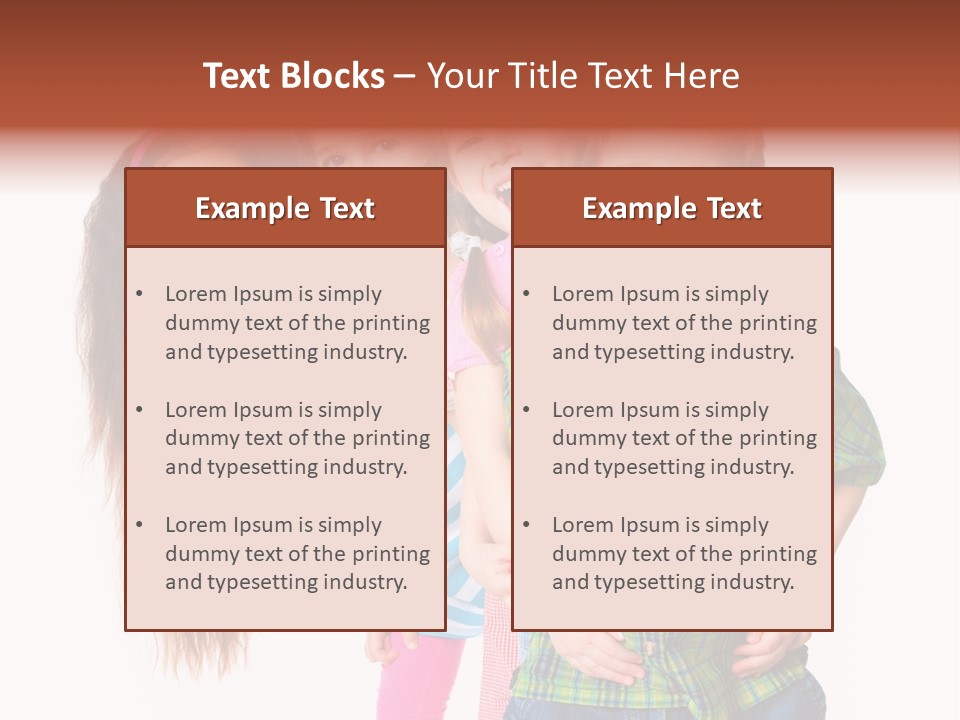 Schoolgirl Elementary Together PowerPoint Template