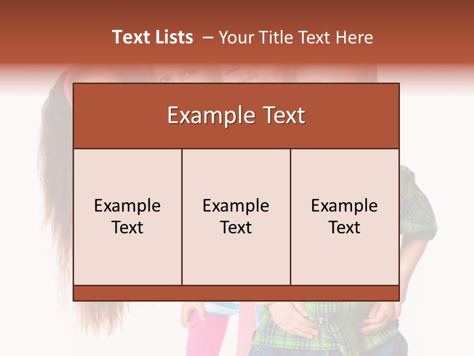 Schoolgirl Elementary Together PowerPoint Template