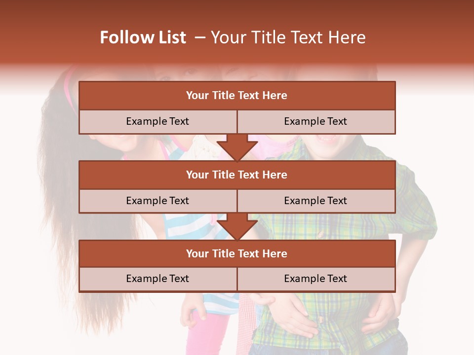Schoolgirl Elementary Together PowerPoint Template