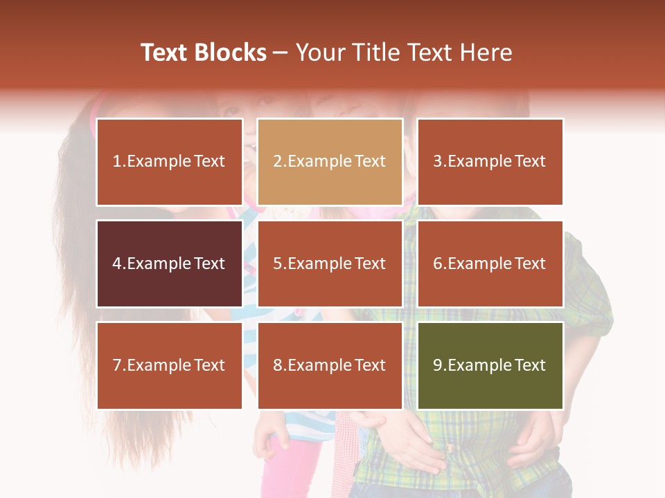 Schoolgirl Elementary Together PowerPoint Template