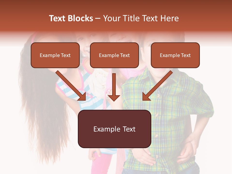 Schoolgirl Elementary Together PowerPoint Template