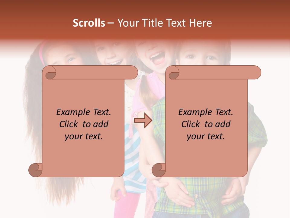 Schoolgirl Elementary Together PowerPoint Template