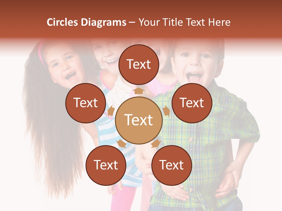 Schoolgirl Elementary Together PowerPoint Template