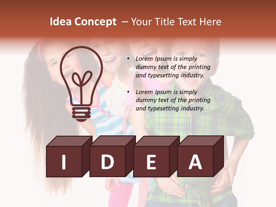 Schoolgirl Elementary Together PowerPoint Template