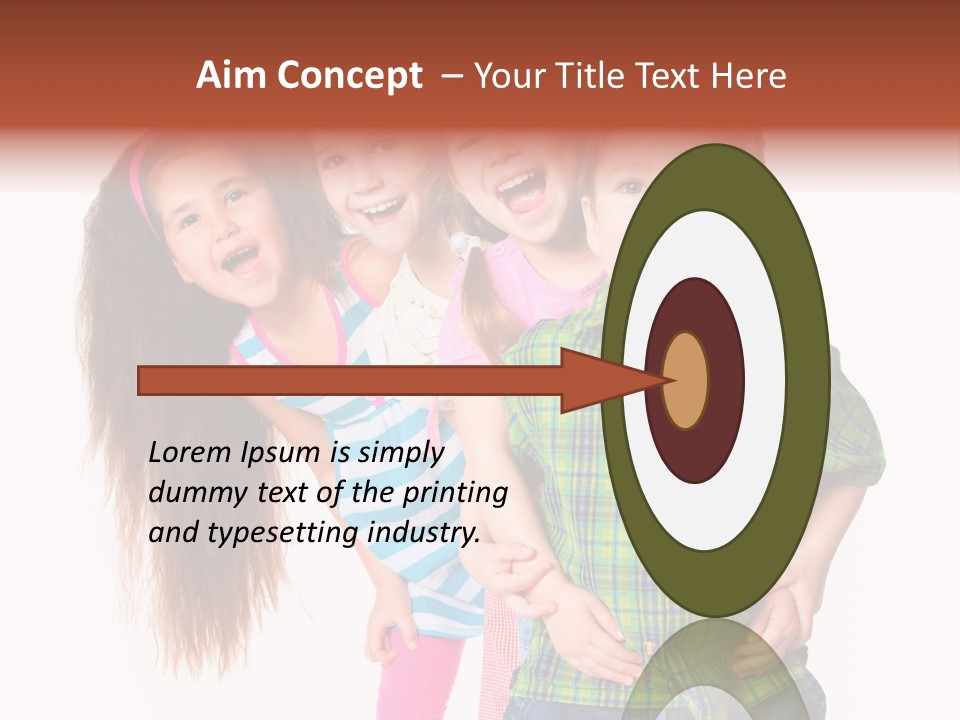 Schoolgirl Elementary Together PowerPoint Template