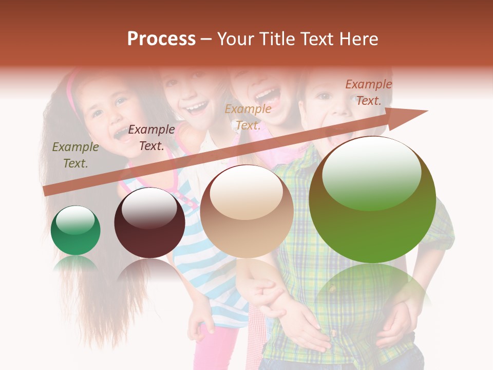 Schoolgirl Elementary Together PowerPoint Template