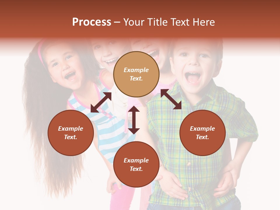 Schoolgirl Elementary Together PowerPoint Template