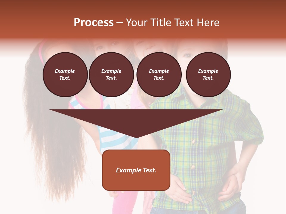 Schoolgirl Elementary Together PowerPoint Template