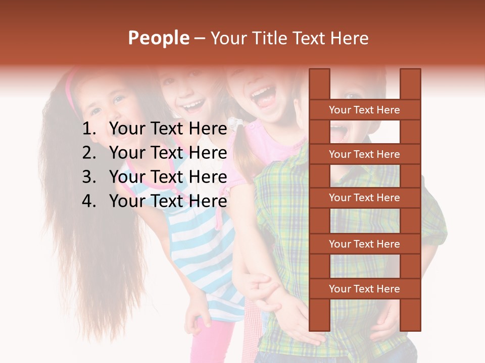 Schoolgirl Elementary Together PowerPoint Template