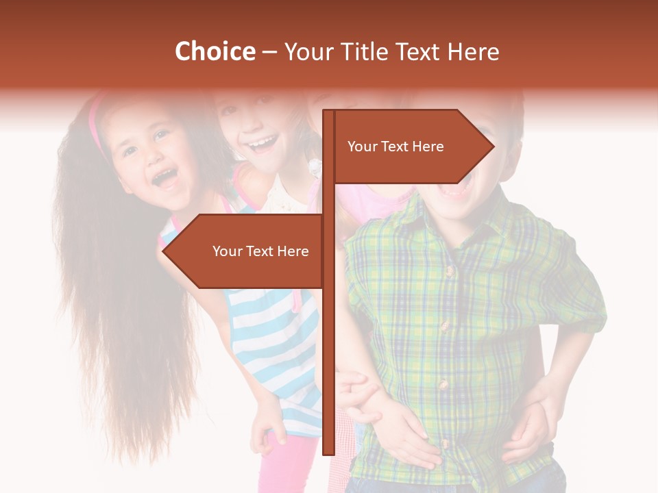 Schoolgirl Elementary Together PowerPoint Template