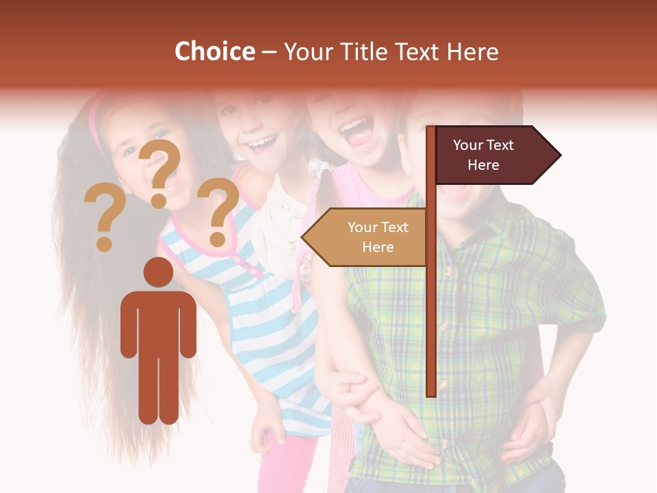 Schoolgirl Elementary Together PowerPoint Template