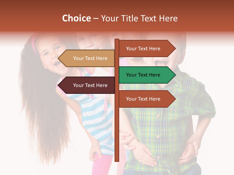 Schoolgirl Elementary Together PowerPoint Template