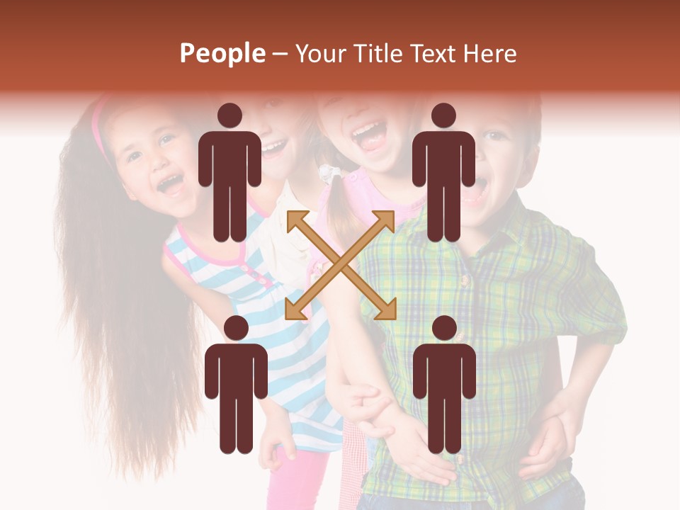 Schoolgirl Elementary Together PowerPoint Template