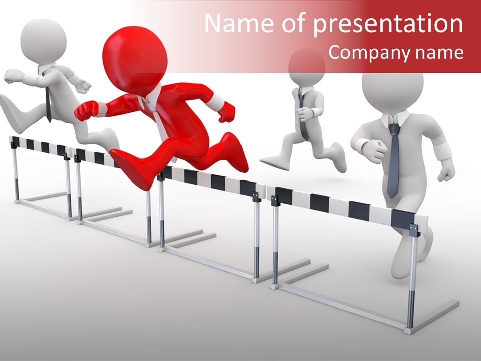 Red Run Speed PowerPoint Template