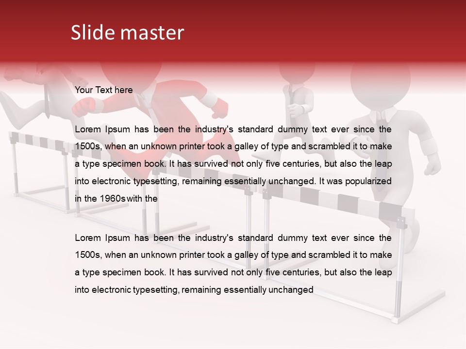 Red Run Speed PowerPoint Template