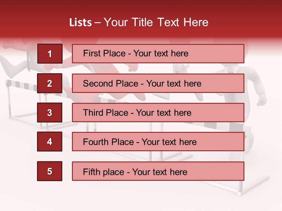 Red Run Speed PowerPoint Template