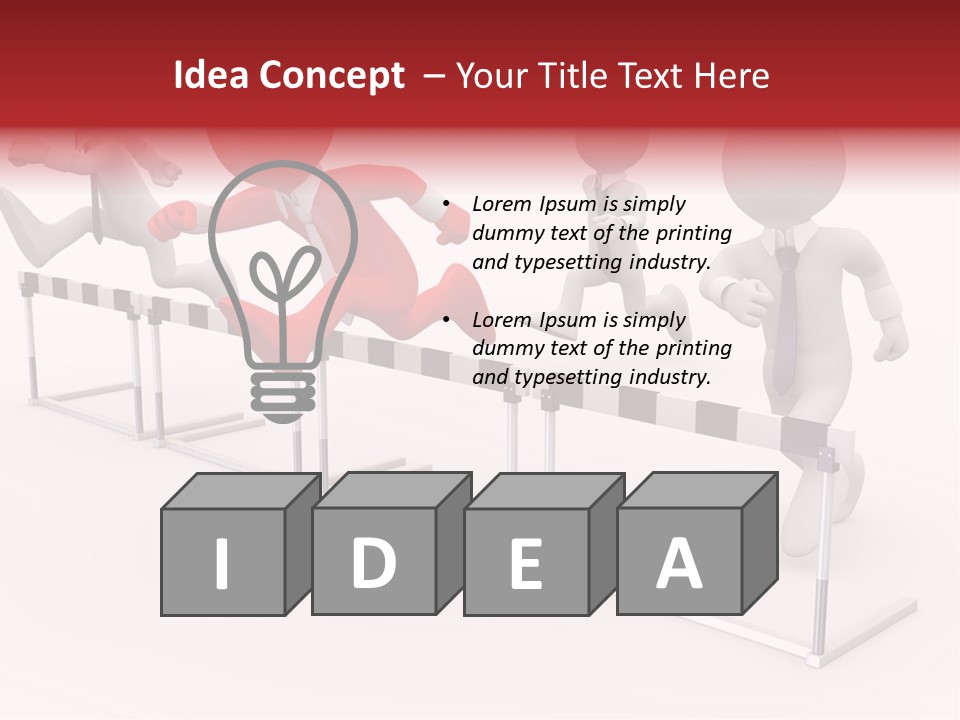 Red Run Speed PowerPoint Template