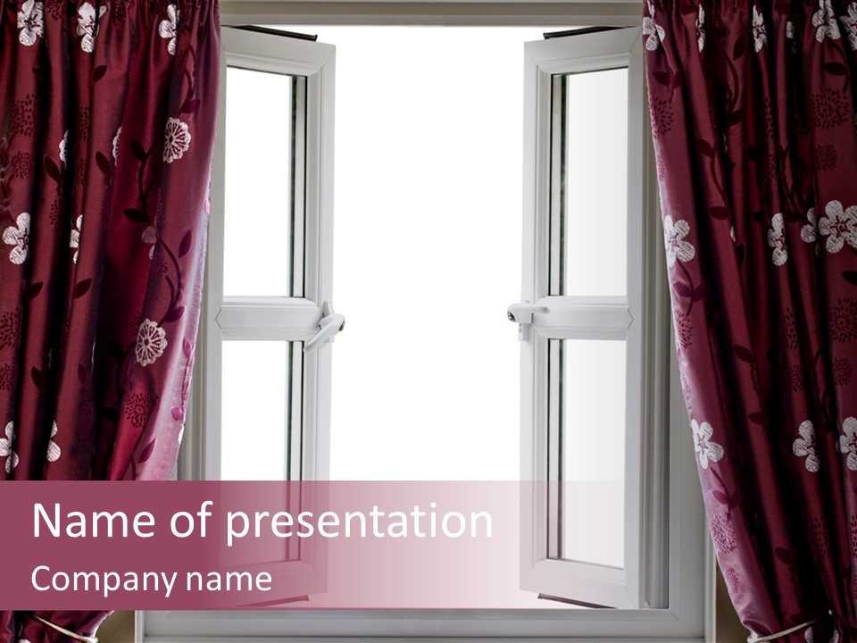 Window Inside Cloth PowerPoint Template