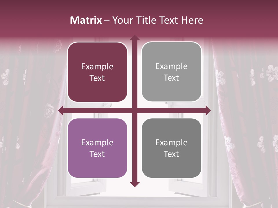 Window Inside Cloth PowerPoint Template