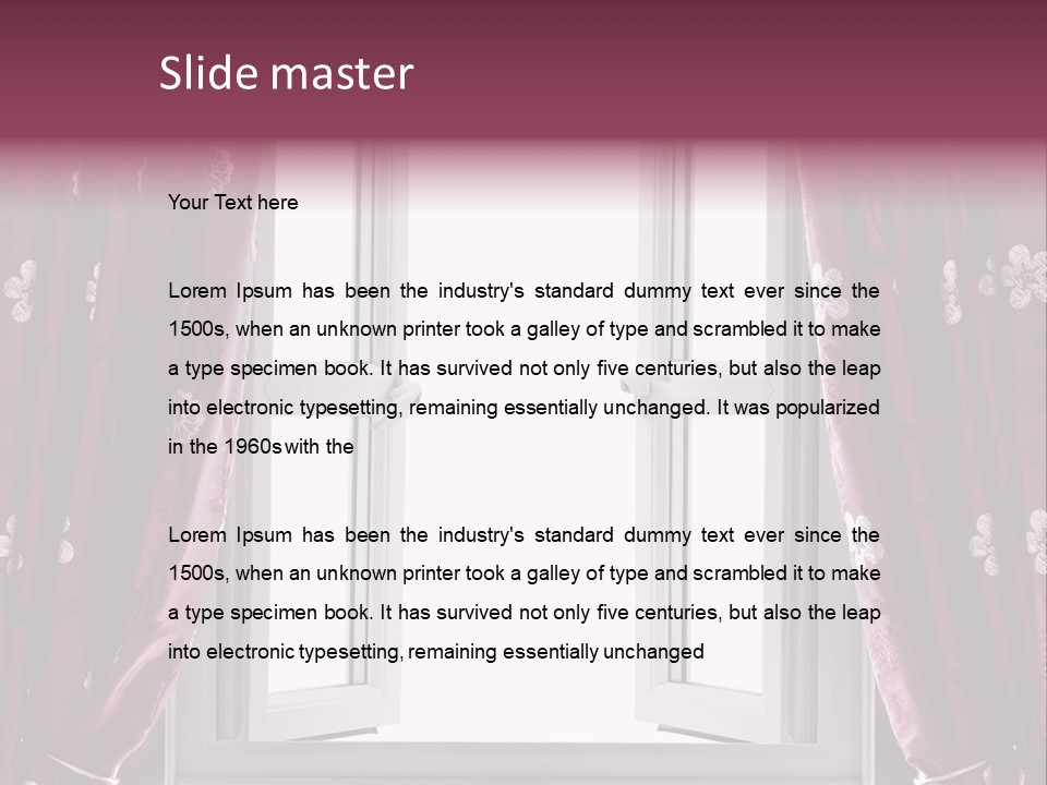 Window Inside Cloth PowerPoint Template