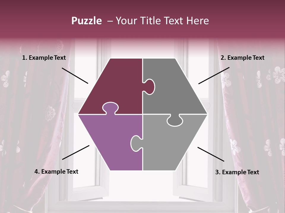 Window Inside Cloth PowerPoint Template