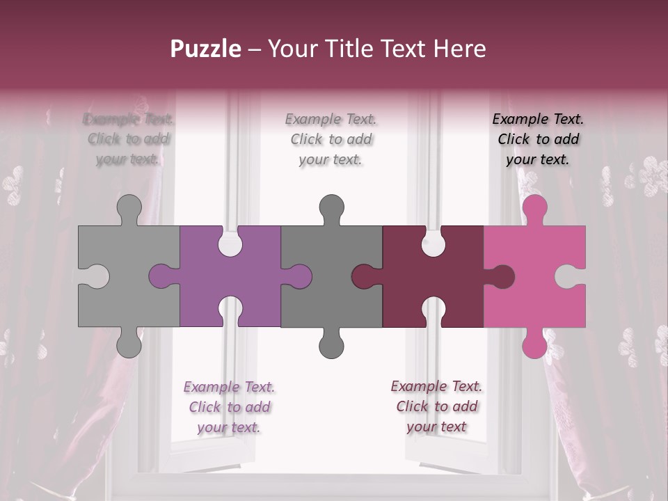 Window Inside Cloth PowerPoint Template