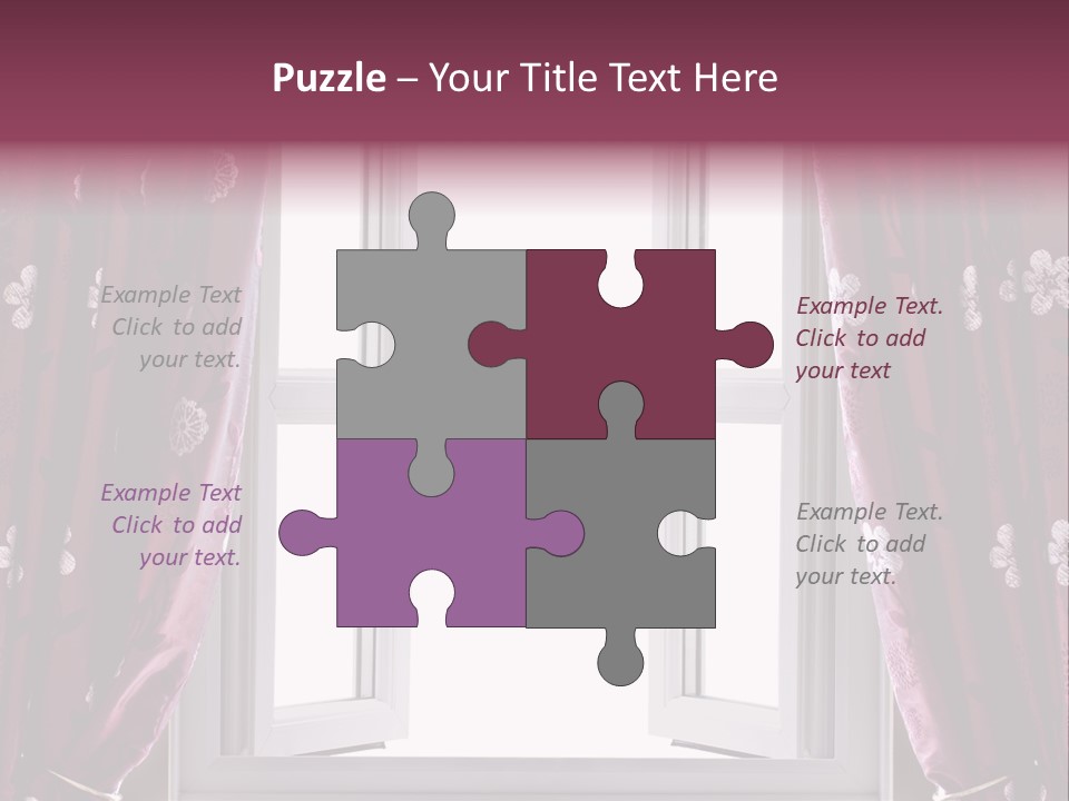 Window Inside Cloth PowerPoint Template