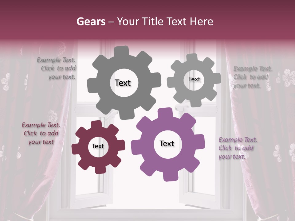 Window Inside Cloth PowerPoint Template