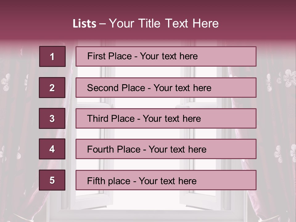 Window Inside Cloth PowerPoint Template