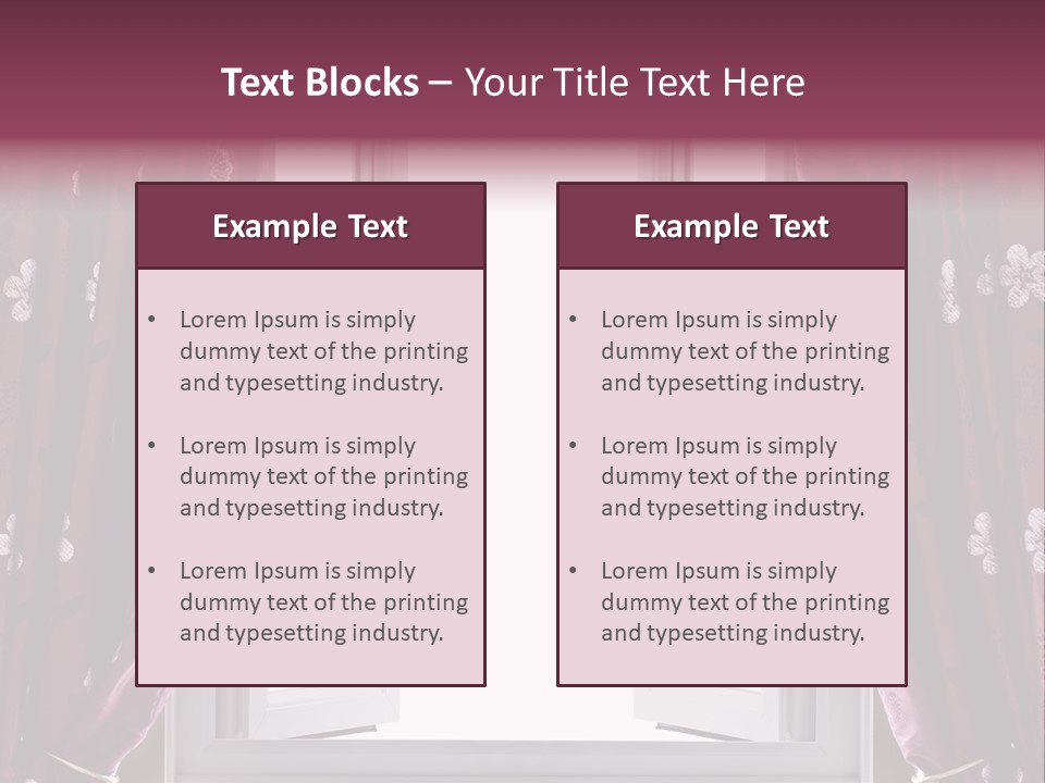Window Inside Cloth PowerPoint Template