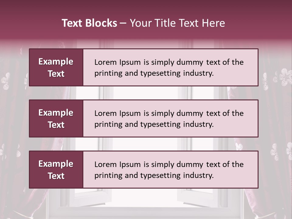 Window Inside Cloth PowerPoint Template