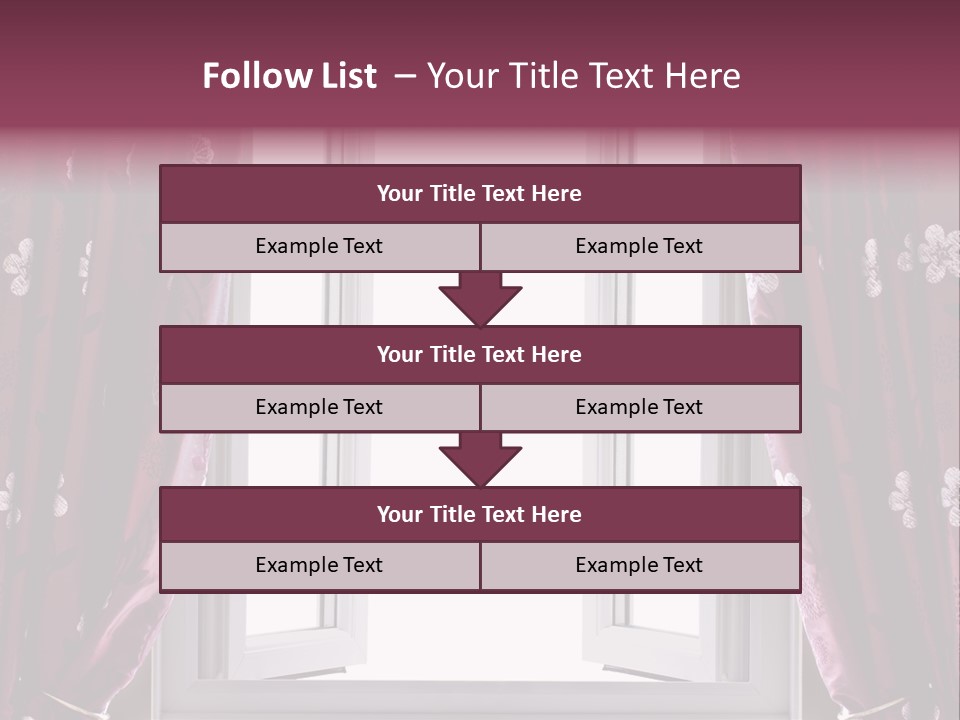 Window Inside Cloth PowerPoint Template