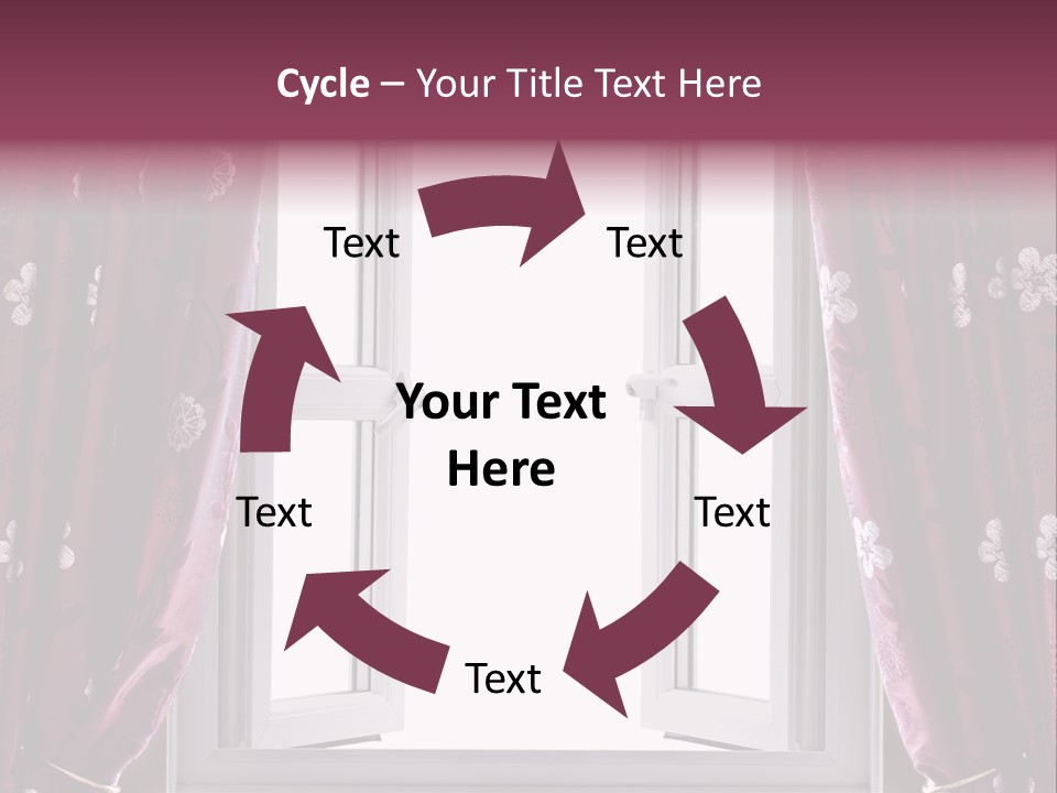 Window Inside Cloth PowerPoint Template