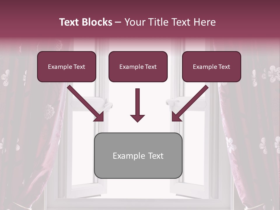 Window Inside Cloth PowerPoint Template