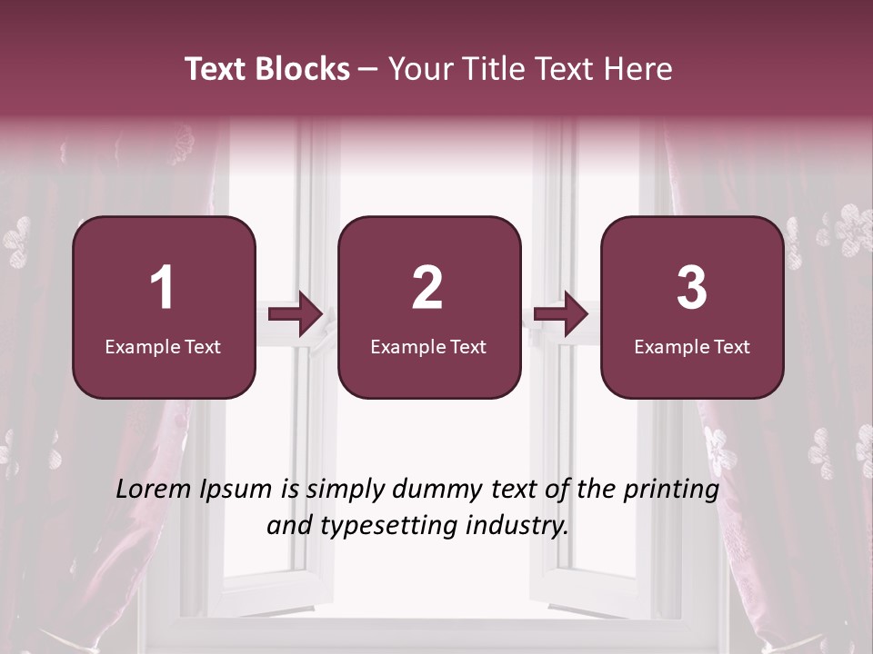 Window Inside Cloth PowerPoint Template
