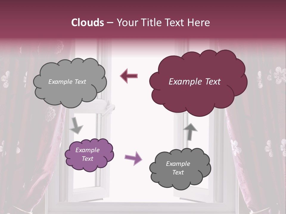 Window Inside Cloth PowerPoint Template