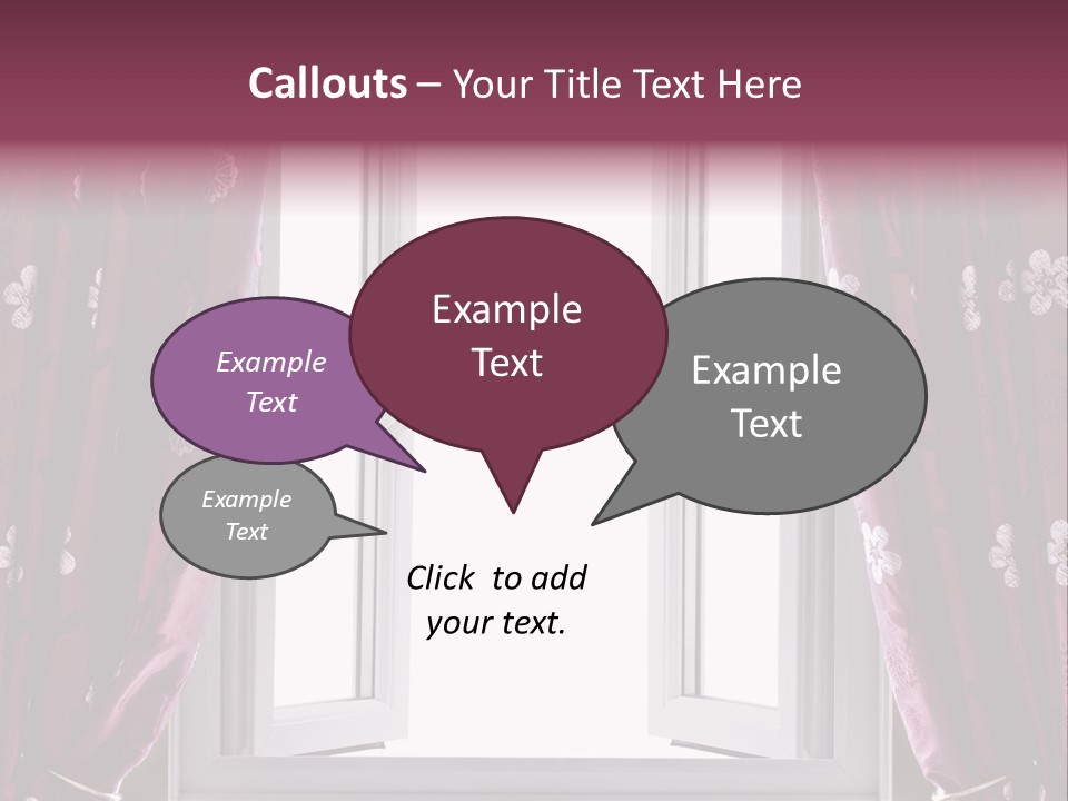 Window Inside Cloth PowerPoint Template