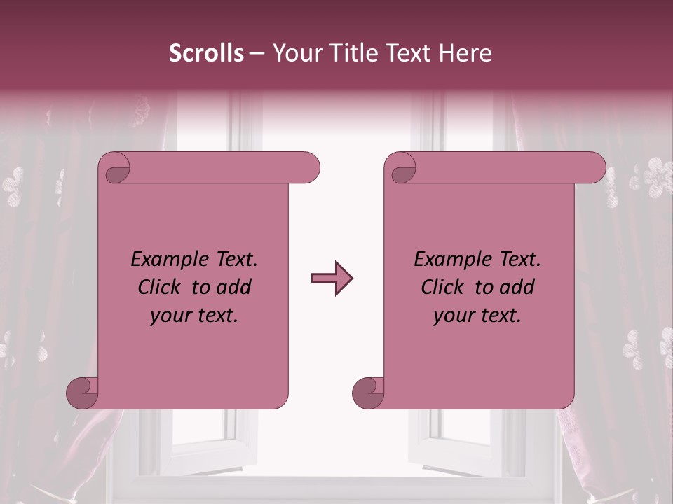 Window Inside Cloth PowerPoint Template