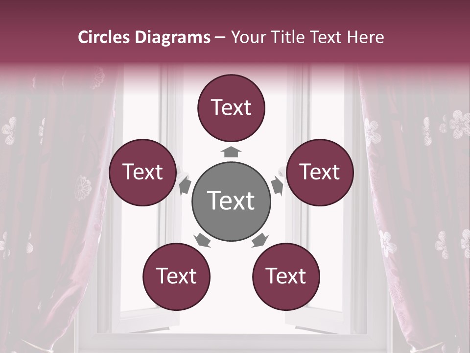 Window Inside Cloth PowerPoint Template