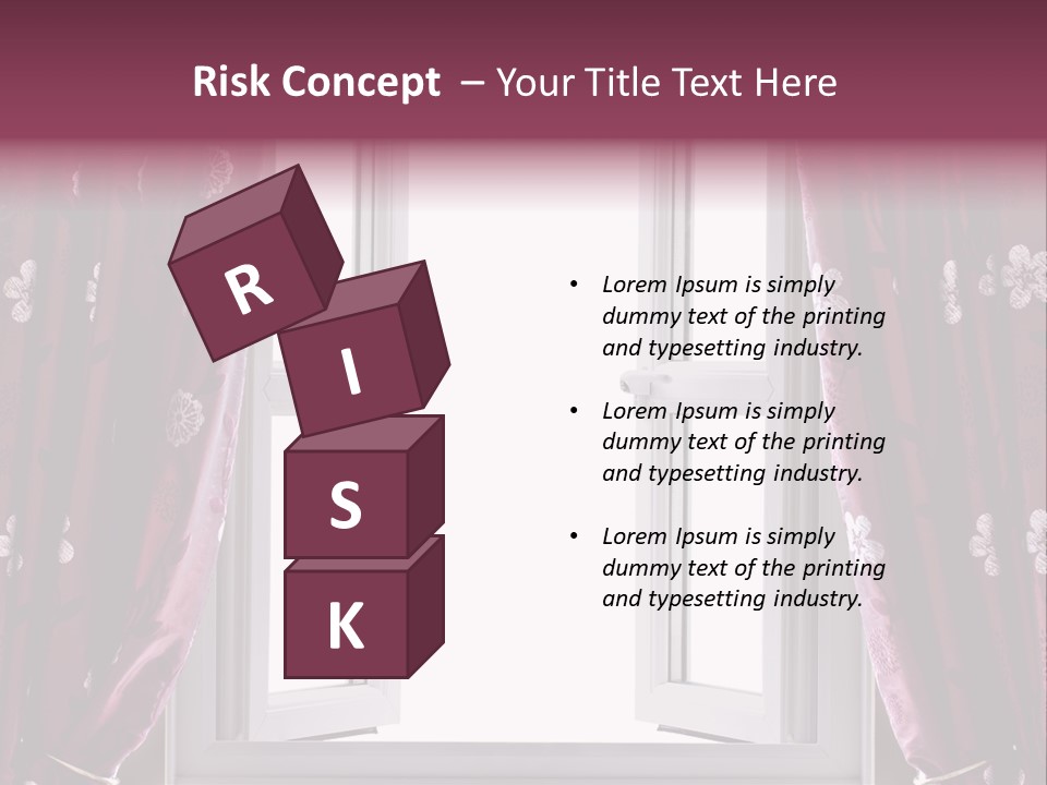 Window Inside Cloth PowerPoint Template