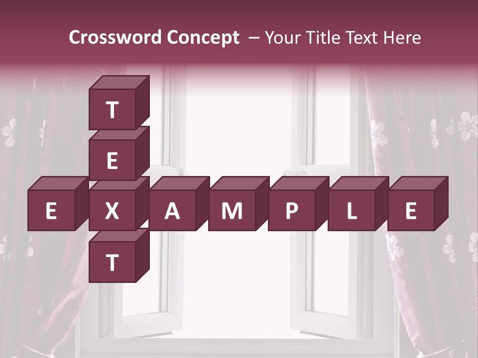 Window Inside Cloth PowerPoint Template