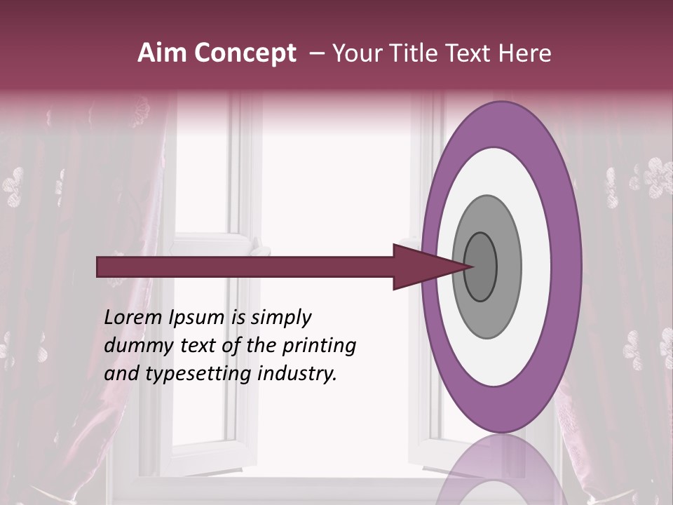 Window Inside Cloth PowerPoint Template
