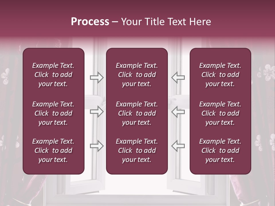 Window Inside Cloth PowerPoint Template
