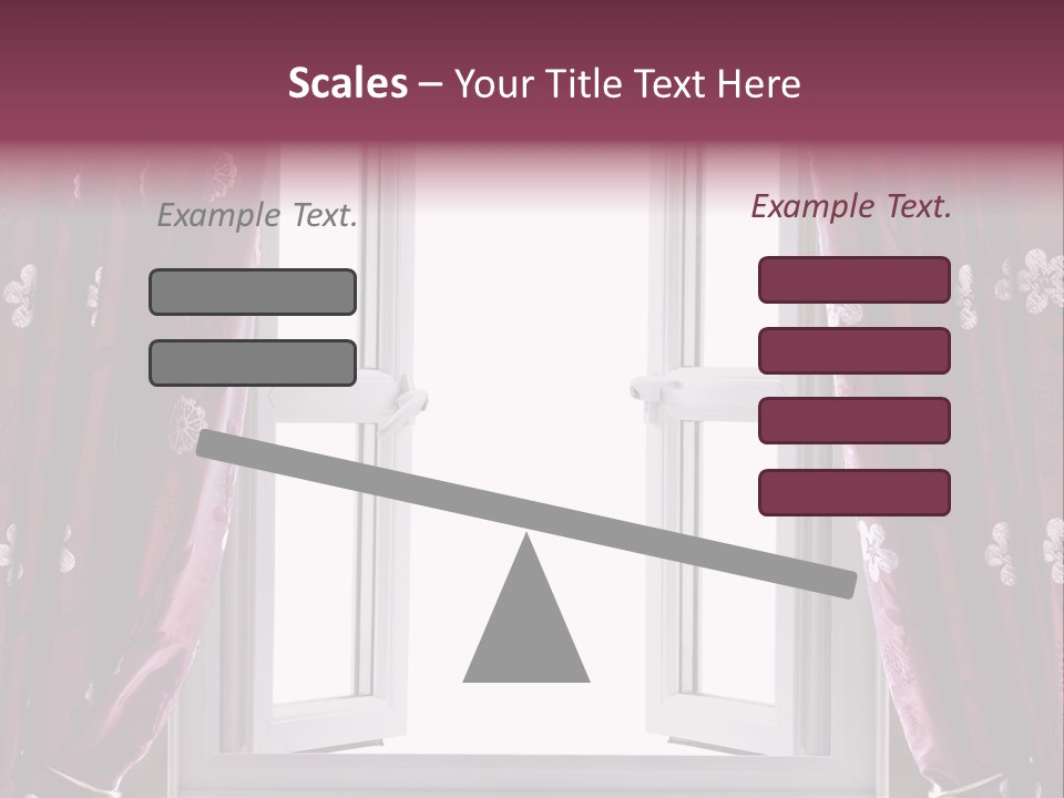 Window Inside Cloth PowerPoint Template