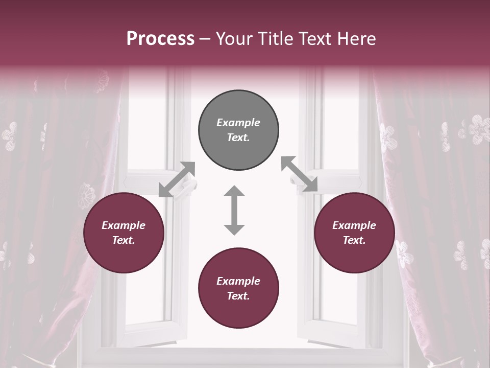 Window Inside Cloth PowerPoint Template