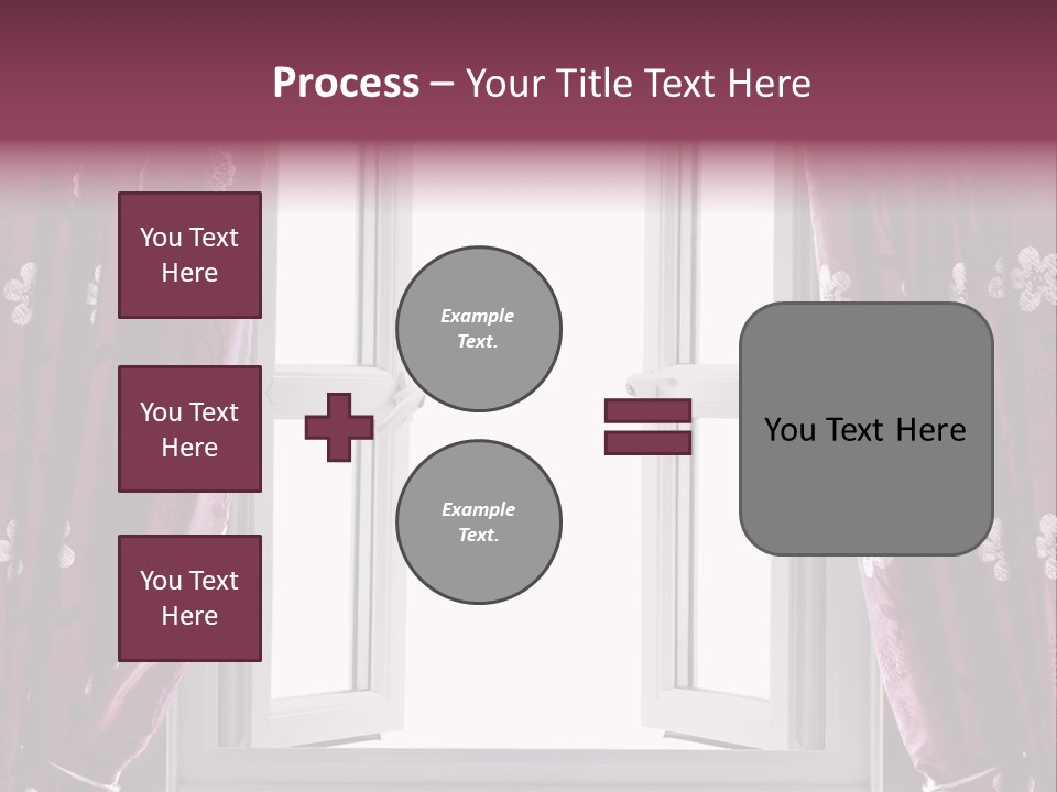 Window Inside Cloth PowerPoint Template