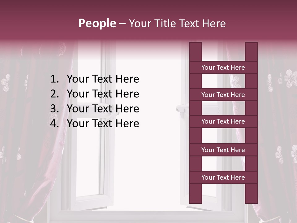 Window Inside Cloth PowerPoint Template