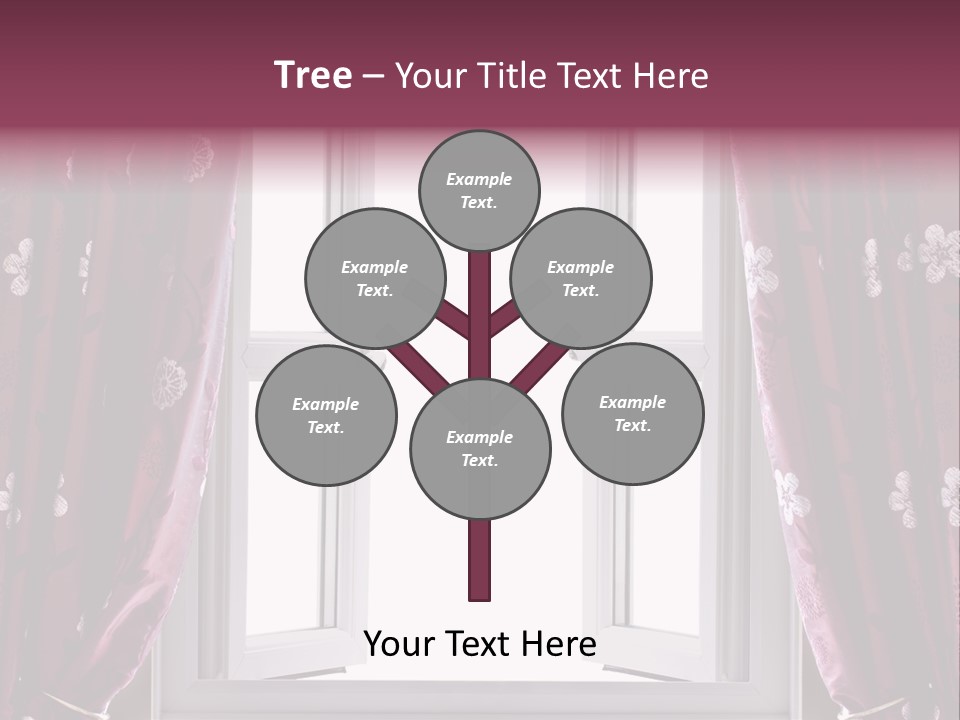 Window Inside Cloth PowerPoint Template